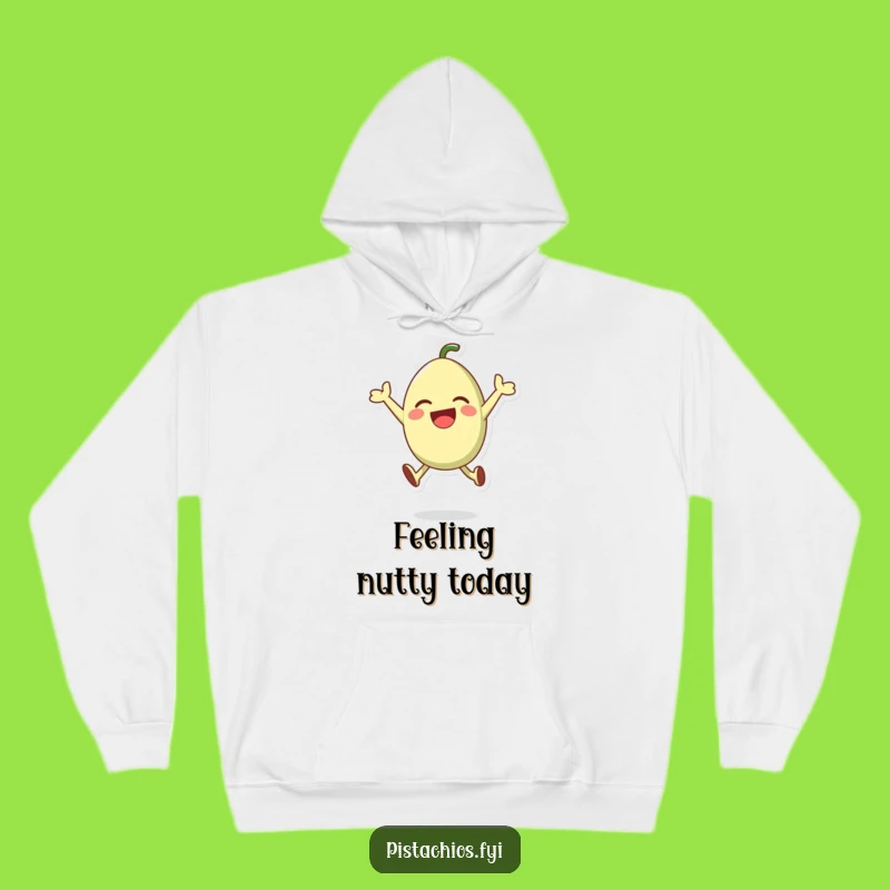 Cozy Funny Pistachio Leap Hoodie: Warm Nutty Apparel For Chilly Days