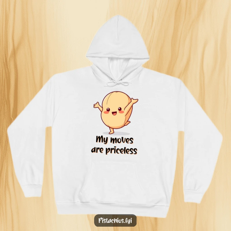 Funny Hoodie: A Playful Macadamia Nut Character Performing a Cartwheel with Agility and Cheerfulness.