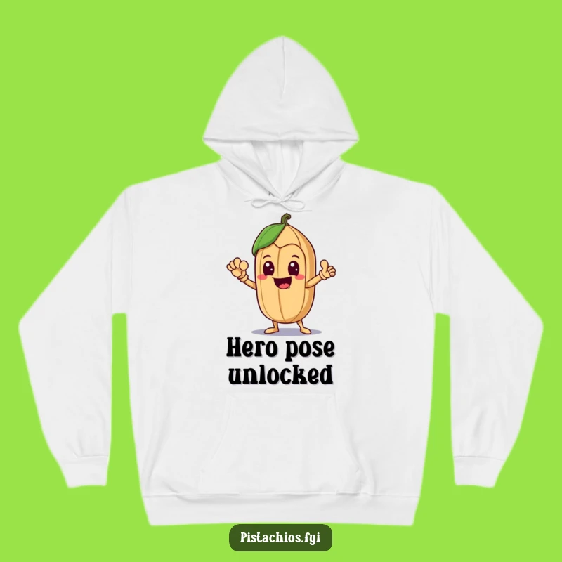 Funny Hero Brazil Nut Hoodie: A Delighted Nut's Bold Pose for a Perfect Funny Gift