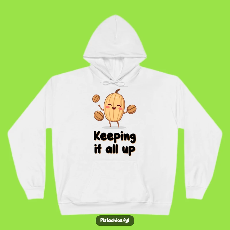 Funny Walnut Juggler Hoodie: Stay Cozy with a Winking Nut's Skillful Act