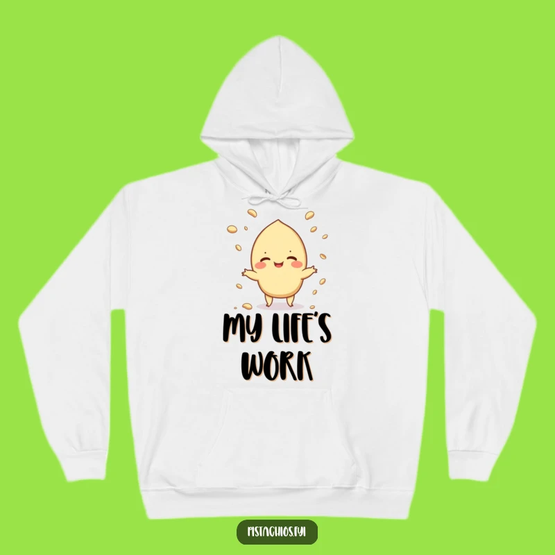 Funny Juggling Pistachio Hoodie: Cozy Mess, Humorous Warmth, Gift