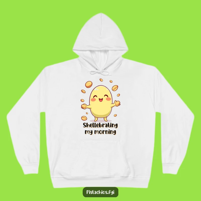 Cozy Funny Pistachio Juggling Nuts Hoodie: Warmth Meets Whimsical Humor