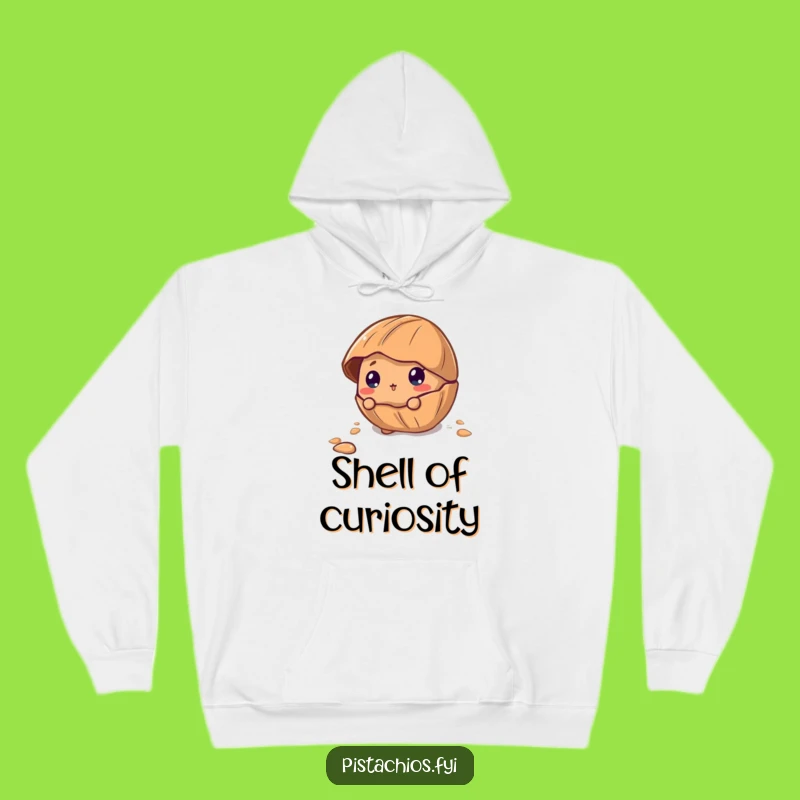 Funny Curious Pecan Hoodie: Peeking Shell Design for a Perfect Funny Gift