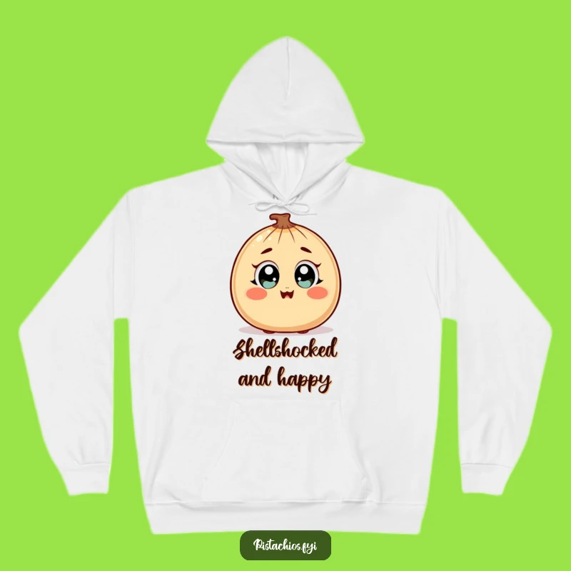 Funny Surprised Nut Hoodie: Cozy Surprise, Blushing Nut Character, Warm Gift