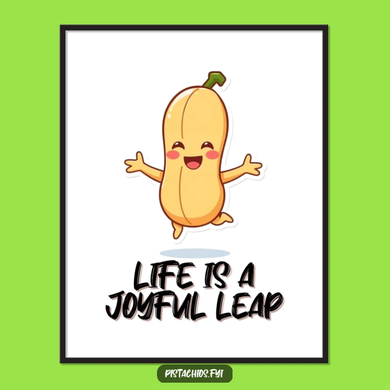 Free Printable Peanut Wall Art: Joyful Jumping Character Decor