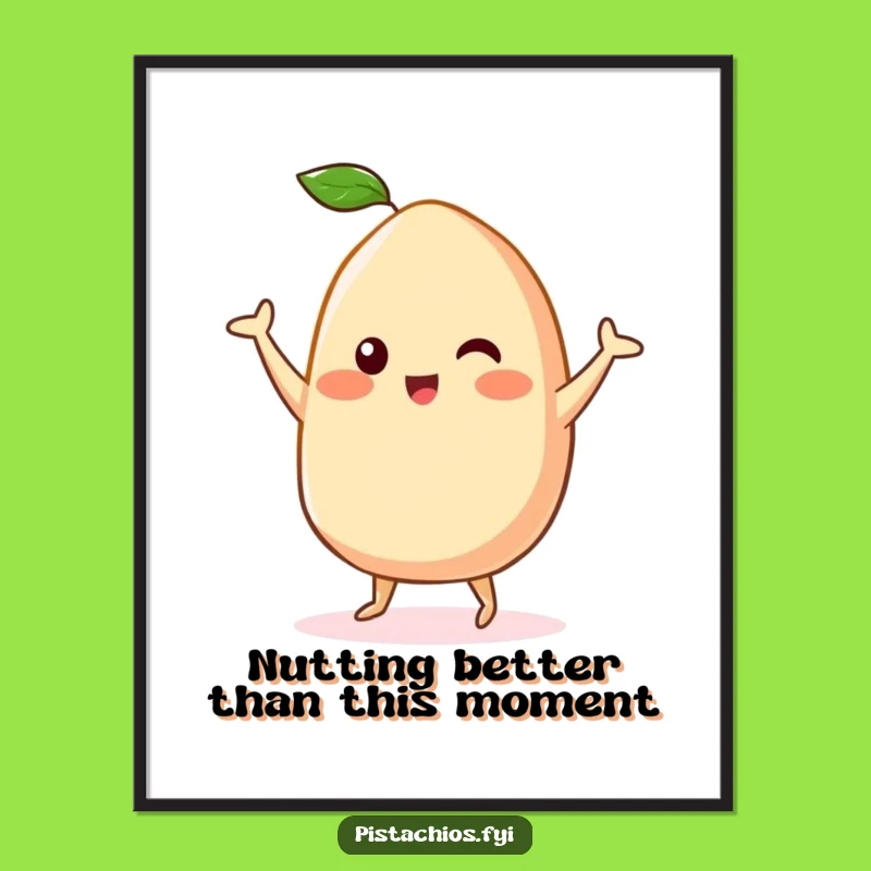 Free Printable Wall Art: Dancing Kawaii Cashew, Energetic Downloadable Decor for a Happy Space!