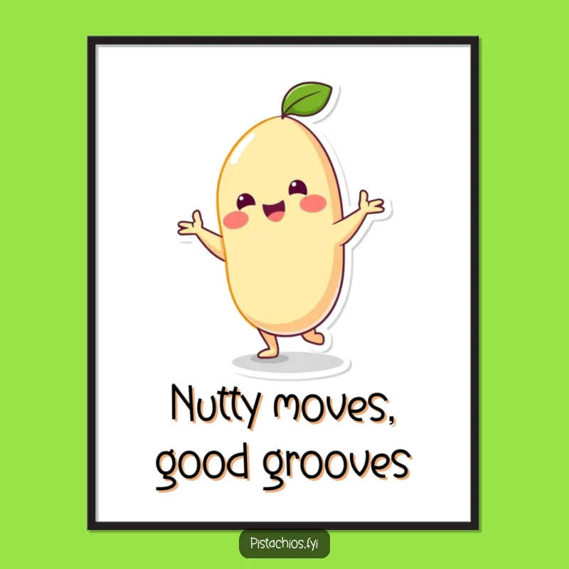 Free Printable Wall Art: Funny Cashew Dancer Downloadable Decor for a Cheerful Room