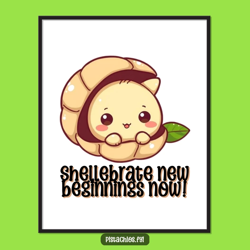 Funny Free Printable Wall Art: Curious Peeking Pistachio Character for Whimsical Downloadable Decor!