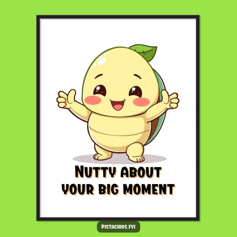 Funny Free Printable Wall Art: Pistachio Power, Whimsical Downloadable Decor