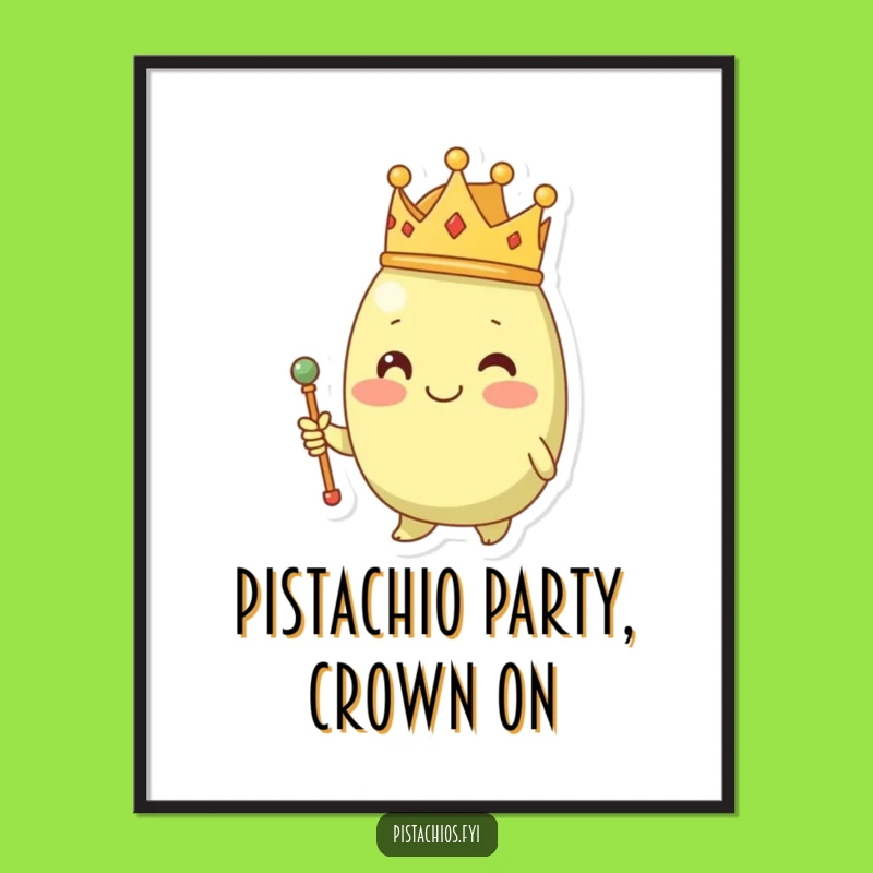 Funny Free Printable Wall Art: Royal Pistachio for Regal, Quirky Decor