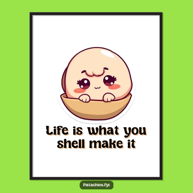 Funny Free Printable Wall Art: Winking Pistachio, Cheeky Decor, Quirky Downloadable Art