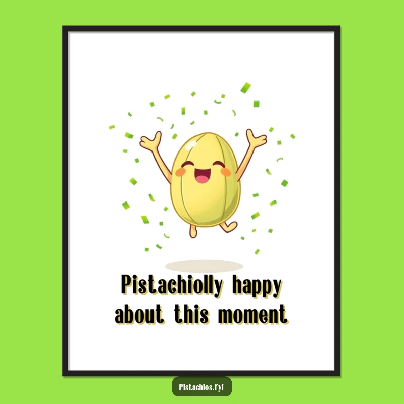 Free Printable Wall Art: Joyful Pistachio Confetti Funny Downloadable Art
