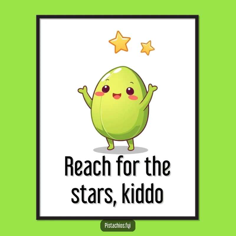 Funny Free Printable Wall Art: Pistachio Star Dreamer, Quirky Downloadable Decor, Cute Art