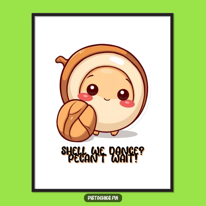 Funny Free Printable Wall Art: Shy Pecan's Peek, Downloadable Quirky Decor