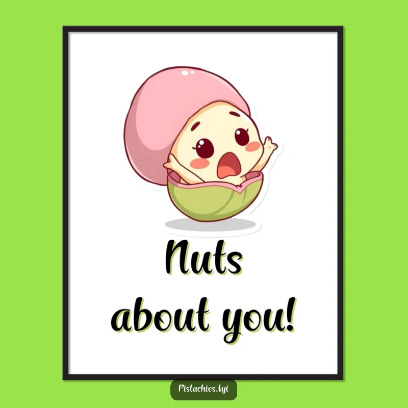 Surprised Pistachio Free Printable Wall Art - Funny Downloadable Decor for Kitchens and Offices