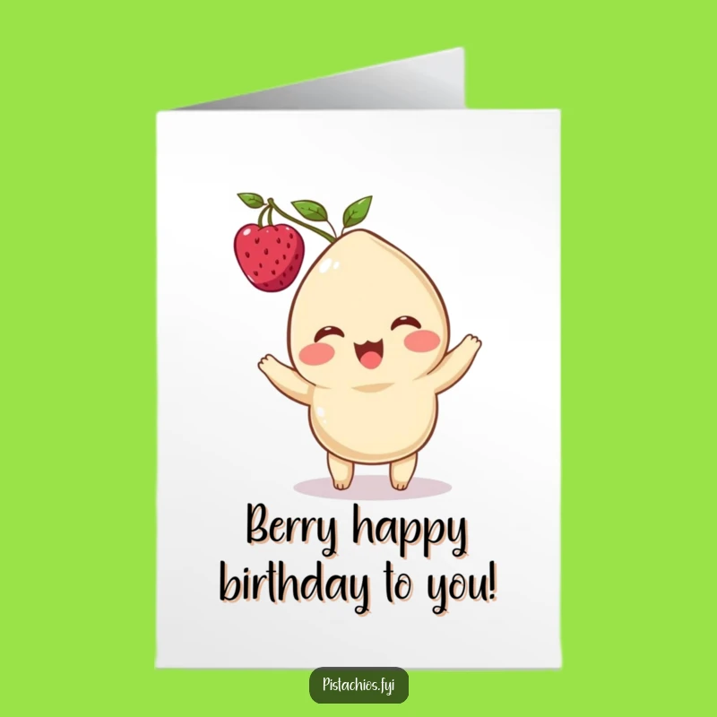Free Printable Cashew Birthday Card - Berry Balancing, Funny Downloadable Gift for Joy