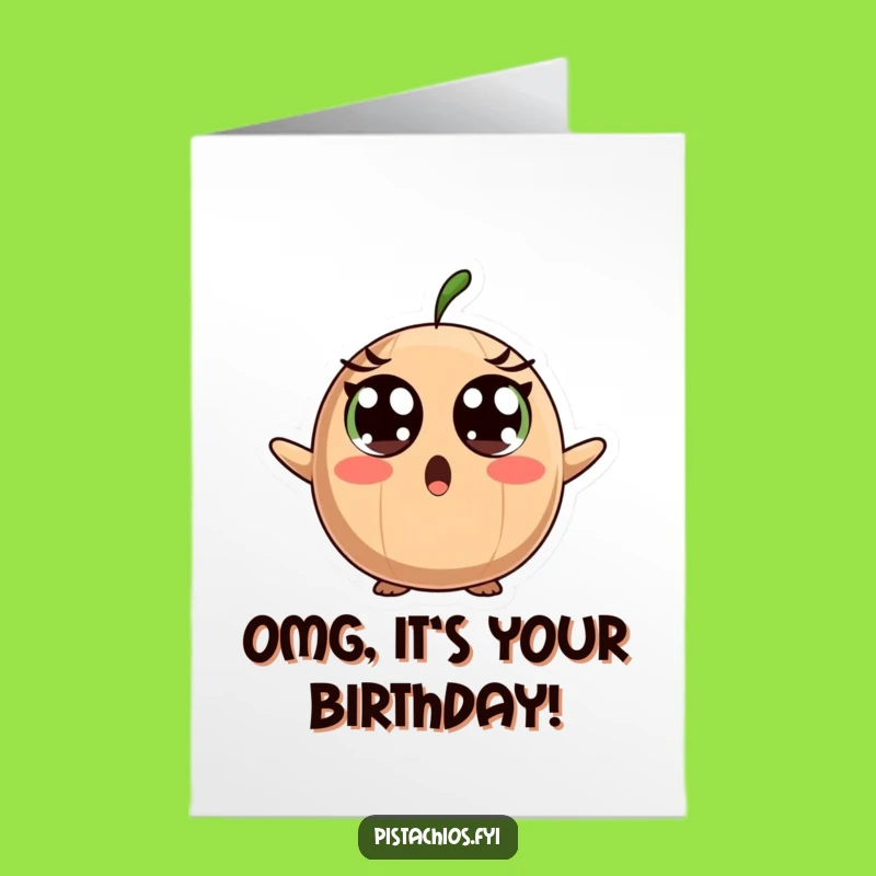 Free Printable Birthday Card: Surprised Brazil Nut - Shockingly Funny Downloadable Gift!