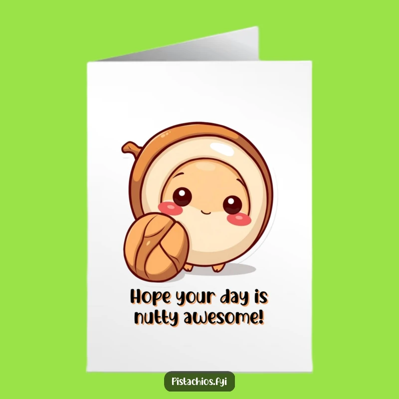 Free Printable Birthday Card: Shy Pecan's Wish, Downloadable Nutty Gift