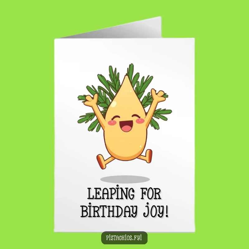Free Printable Birthday Card: Joyous Pine Nut Leaping - Exciting Downloadable Gift!