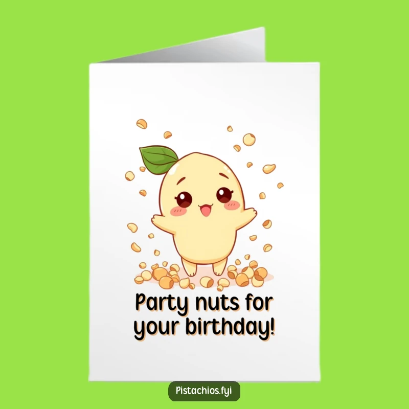 Free Printable Birthday Card: Pistachio Nut Confetti, Funny Downloadable Greeting