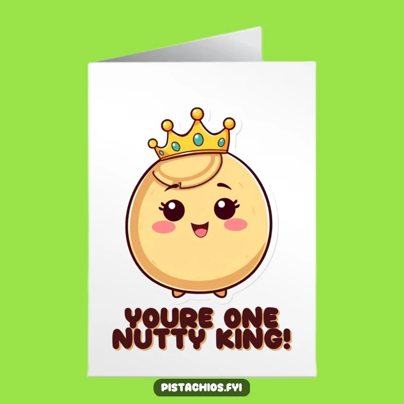 Free Printable Crown Nut Card: Funny Birthday Downloadable Greeting for Royalty