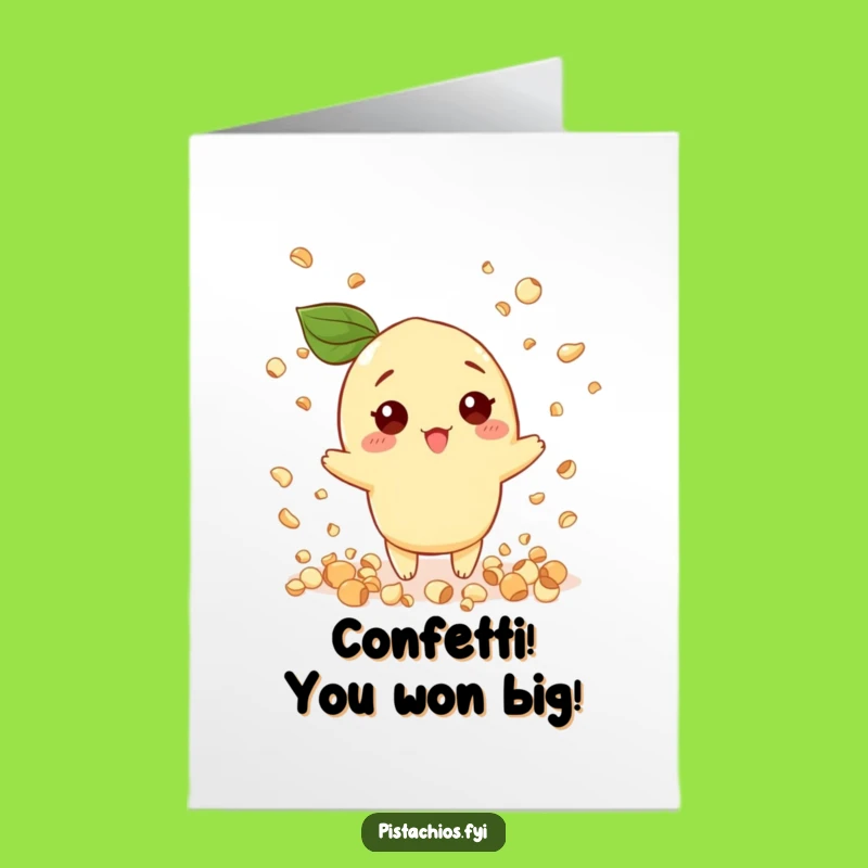 Free Printable Congrats Card: Pistachio Nut Confetti, Funny Downloadable Greeting