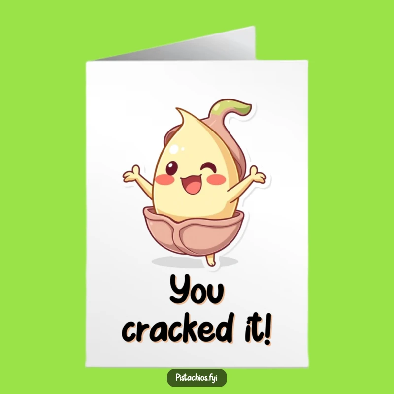 Free Printable Pistachio Congrats Card: Bursting with Excitement