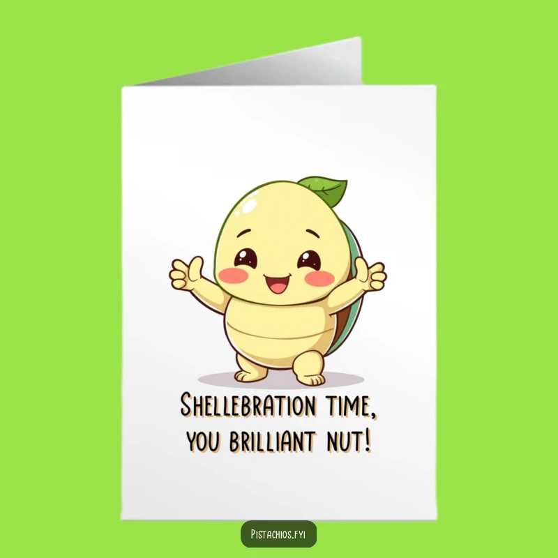 Free Printable Congrats Card: Pistachio Victory, Nutty Downloadable Gift