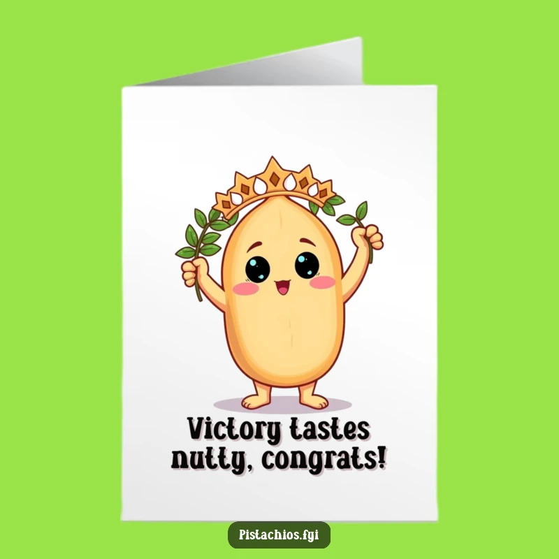 Free Printable Congrats Card: Triumphant Nut Victory Funny Downloadable Gift