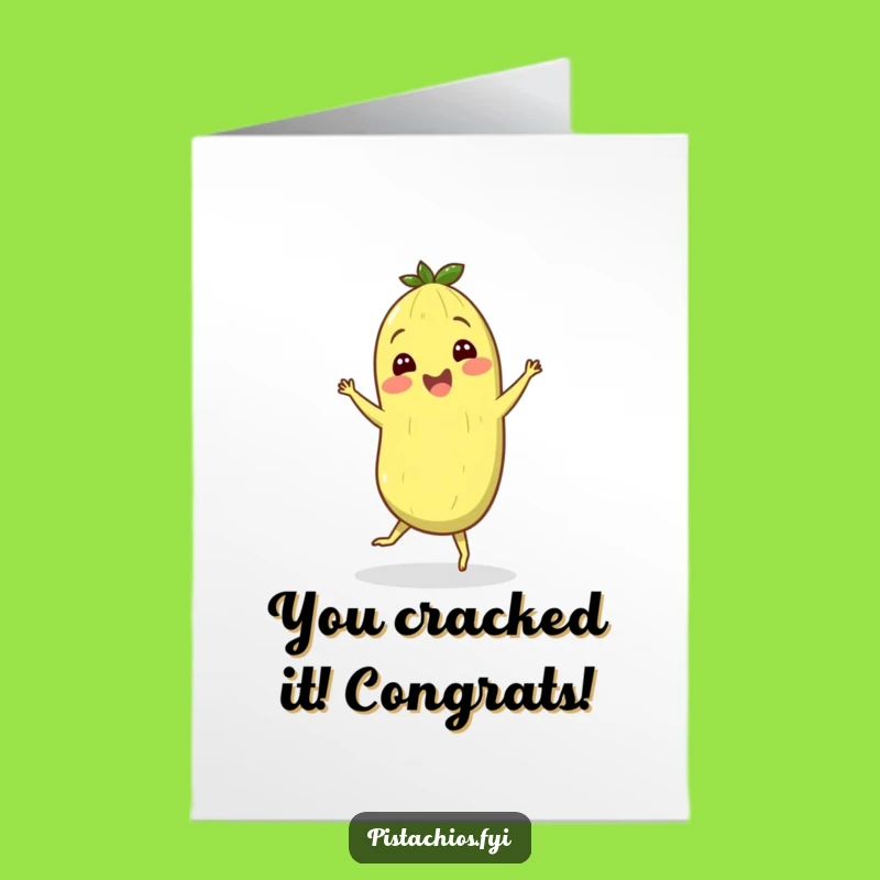 Free Printable Congrats Card: Pistachio's Celebration Jig - DIY Download