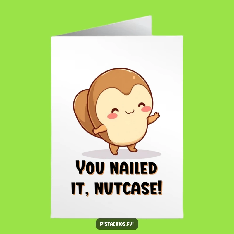 Free Printable Congrats Card: Hazelnut's Victory Dance for Your Success