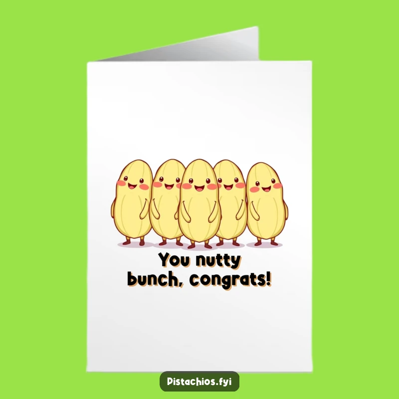 Free Printable Conga Pistachios Congrats Card Funny Downloadable Gift