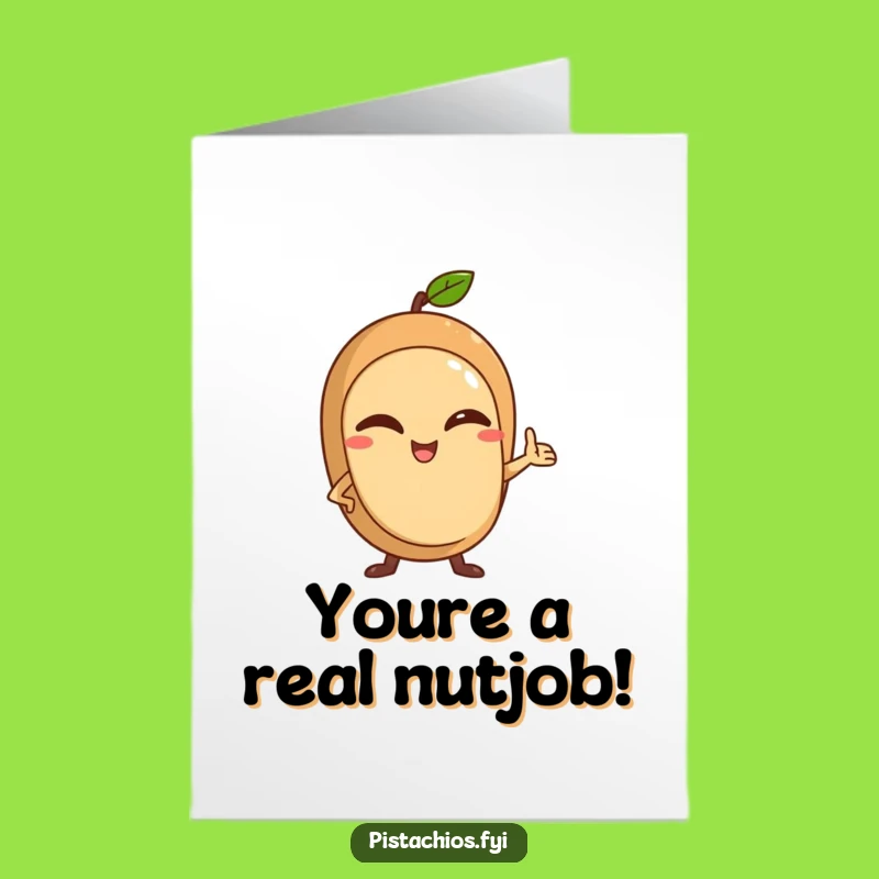 Free Printable Congrats Card: Winking Nut Celebrates Success, Funny Downloadable Gift