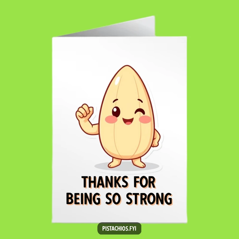 Free Printable Almond Thank You Card: Strong Gratitude Expressed