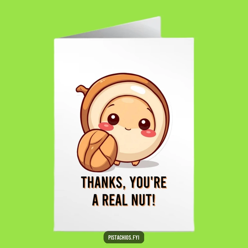 Free Printable Thank You Card: Pecan's Shy Thanks, Downloadable Appreciation Gift