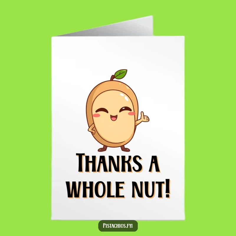 Free Printable Thank You Card: Winking Nut Expresses Gratitude, Funny Downloadable Gift