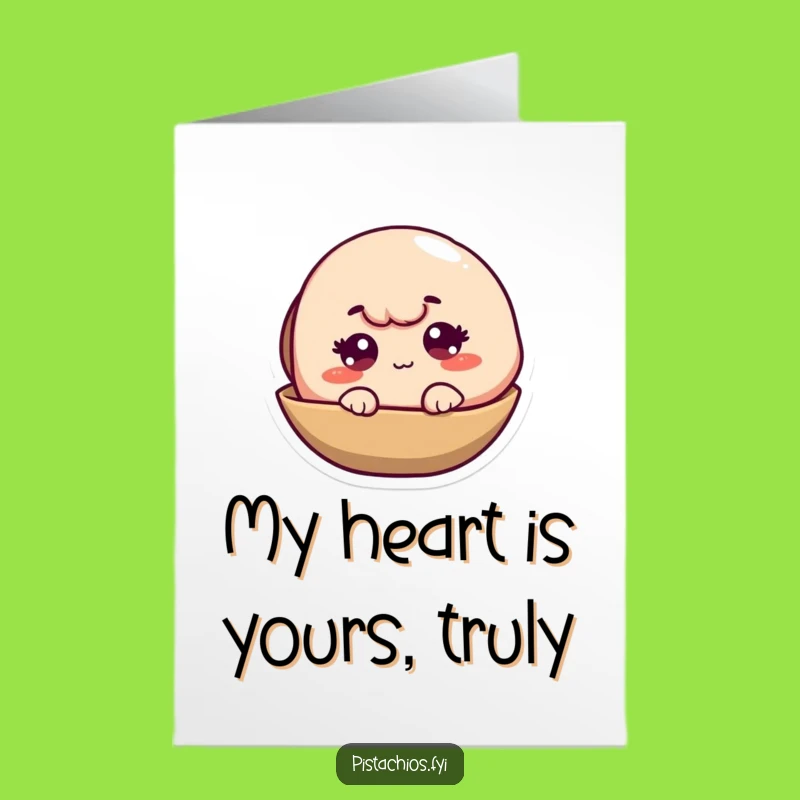 Free Printable Thank You Card: Winking Pistachio, Subtle Appreciation, Downloadable Gratitude