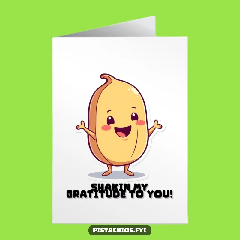 Free Printable Thank You Card: Nutty Shimmy Gratitude Funny Downloadable Gift