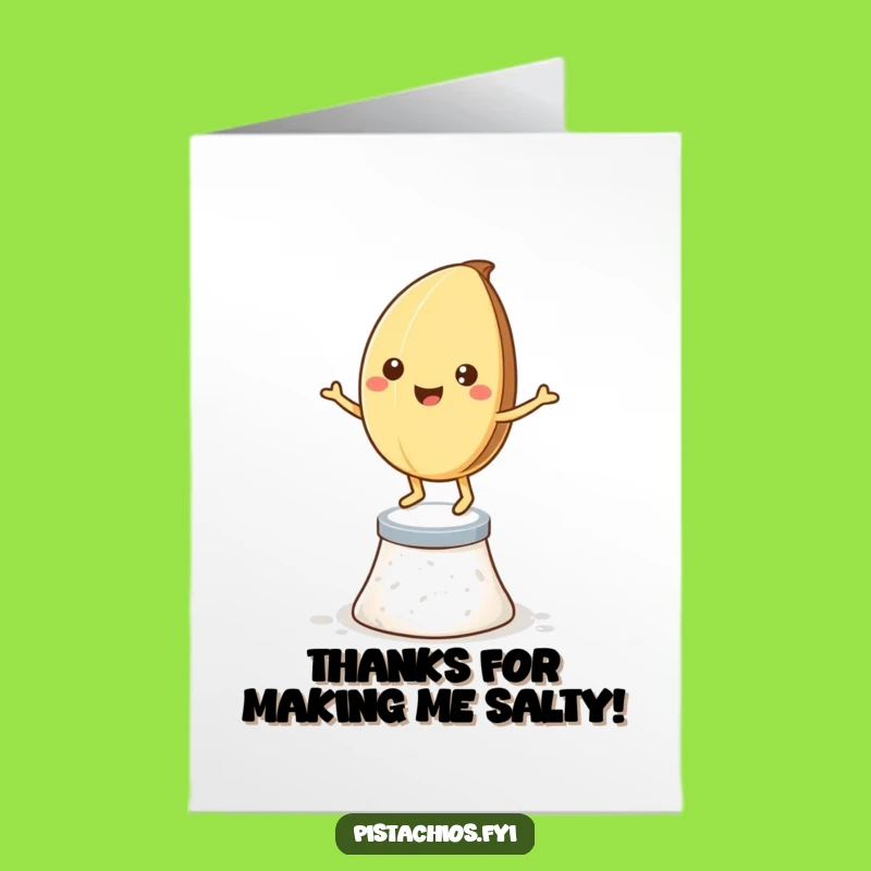 Free Printable Dancing Pistachio Thank You Card: Funny Downloadable Nutty Thanks