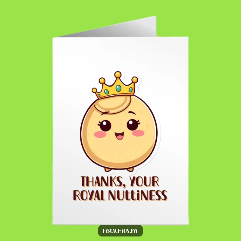 Free Printable Crown Nut Card: Funny Thank You Downloadable Greeting for VIPs