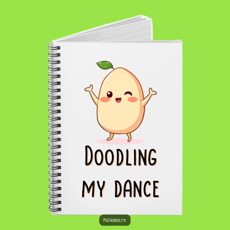 Funny Kawaii Cashew Notebook - Dance Through Your Notes