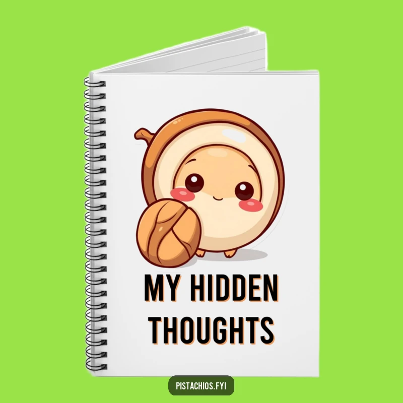 Funny Pecan Notebook - Jot Down Shy Thoughts - Quirky Student Gift