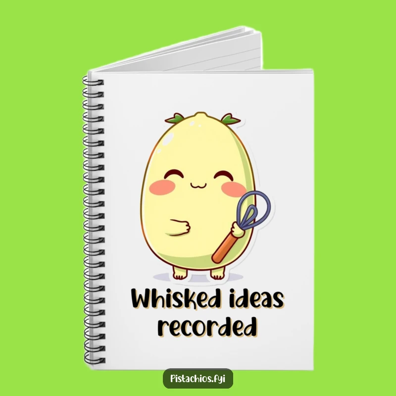 Funny Pistachio Recipe Notebook: Cheerful Baker Character - Perfect Funny Gift for Kitchen Notes!