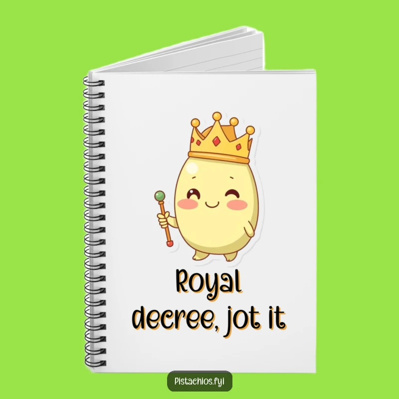 Funny Royal Pistachio Notebook: Jot Down Royal Decrees, Your Regal Funny Gift