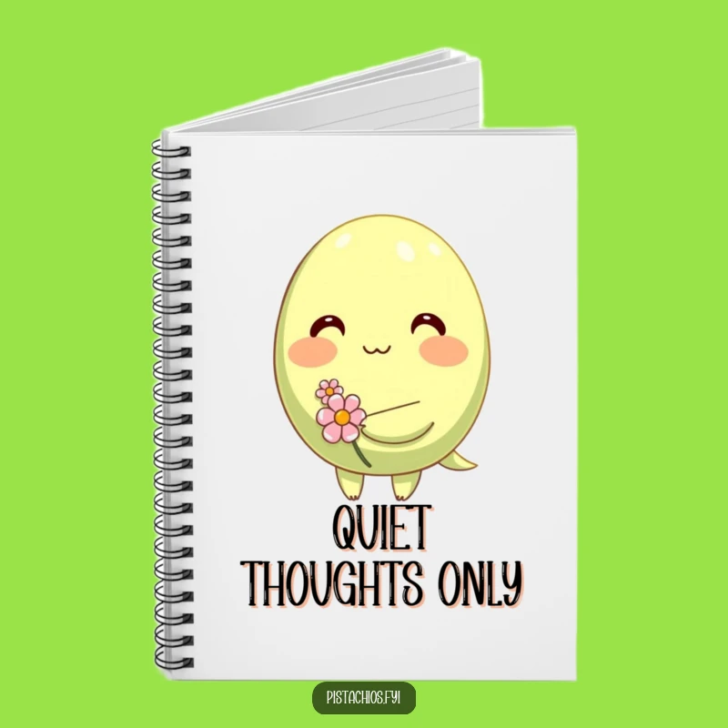 Funny Shy Pistachio Notebook: Blushing Nut Journal with Flower, Perfect Funny Gift for Writers!
