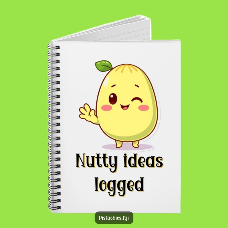 Funny Waving Pistachio Notebook: Jot with a Wave, Nutty Character Cover, Great Funny Gift