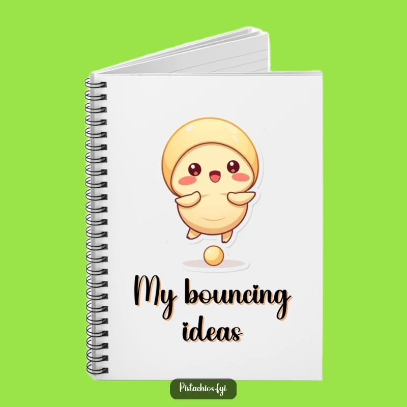 Funny Pistachio Notebook: Bouncing Ball Shell Notes