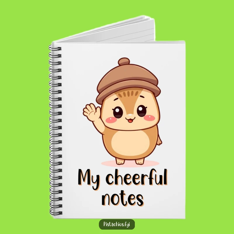 Funny Cheerful Hazelnut Notebook: Tiny Hat Wave for a Perfect Funny Gift