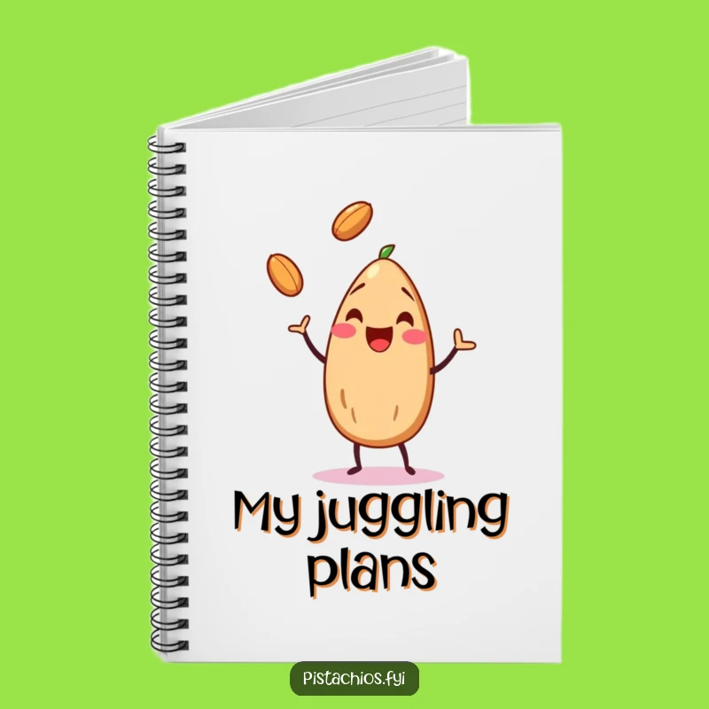 Funny Juggling Almond Notebook: Jot Down Your Acts, Your Skillful Funny Gift