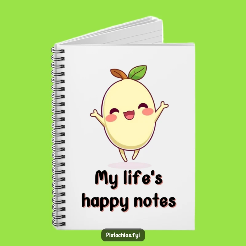 Funny Dancing Pistachio Notebook: Jot Down Joyful Thoughts, Gift
